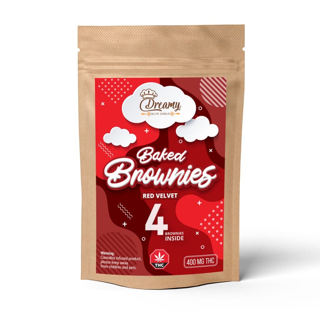 Dreamy Delite Red Velvet Brownies 400MG THC strain buy weed online cheap weed online dispensary mail order marijuana