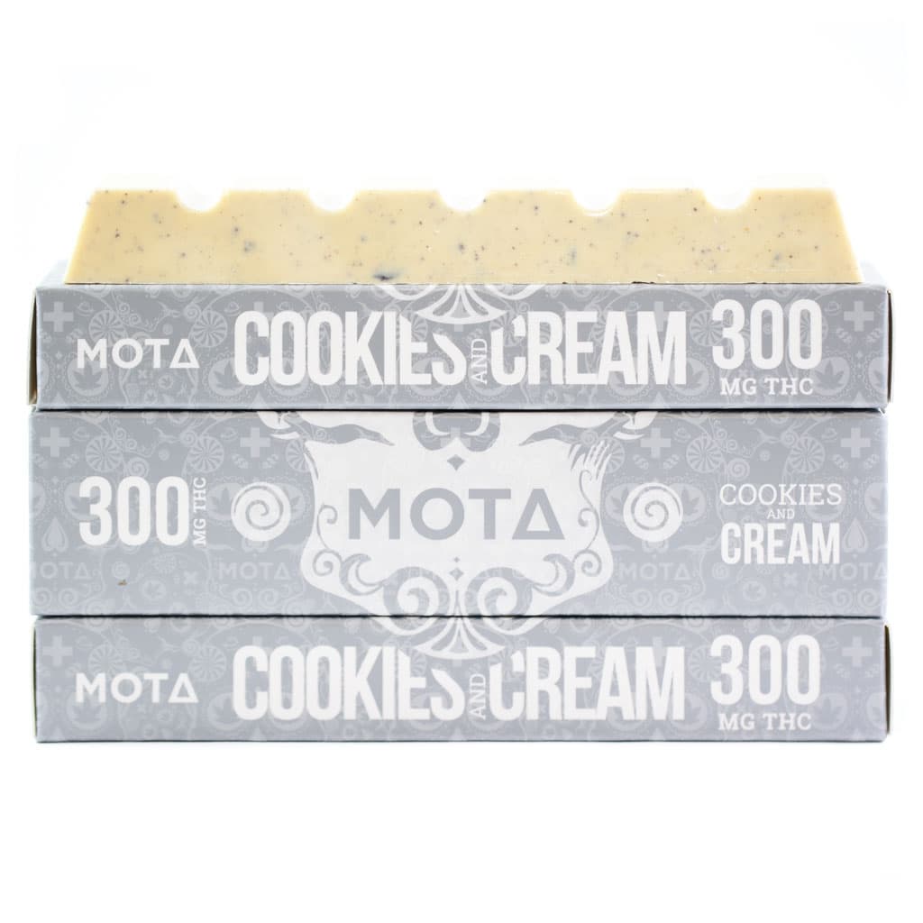 Mota Cookies and Cream Chocolate Bar (300mg THC) strain buy weed online cheap weed online dispensary mail order marijuana
