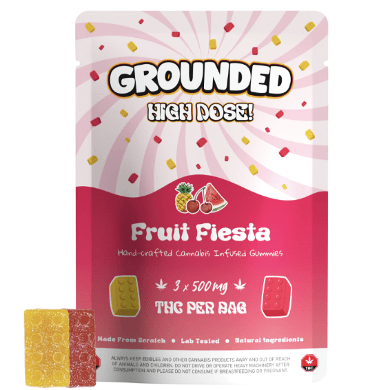 Grounded High Dose Bricks – Fruit Fiesta 1500mg Gummies strain buy weed online cheap weed online dispensary mail order marijuana