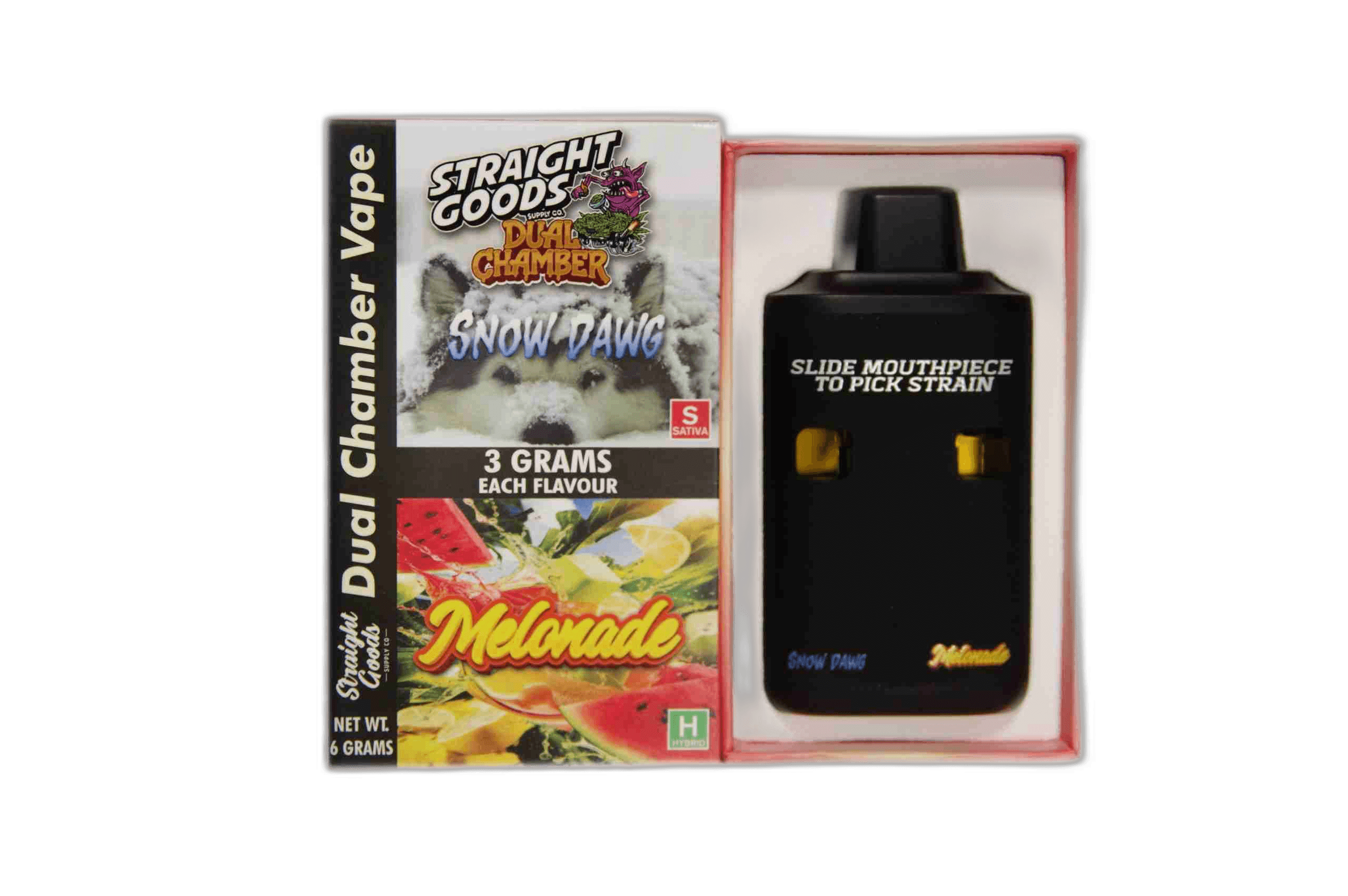Straight Goods Supply Co Vape (3 Grams + 3 Grams) — Snow Dawg + Melonade