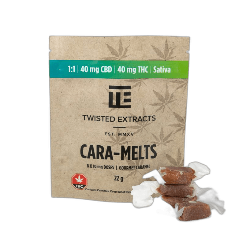 Twisted Extracts Cara-Melts 1:1 (40mg THC + 40mg CBD) — Sativa