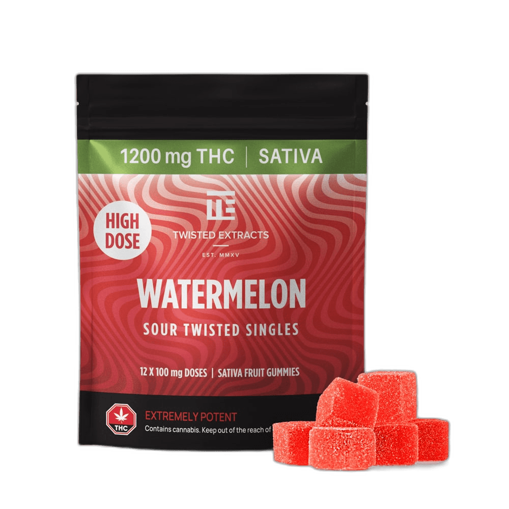 Twisted Extracts High Dose Twisted Singles (1200mg THC) — Watermelon