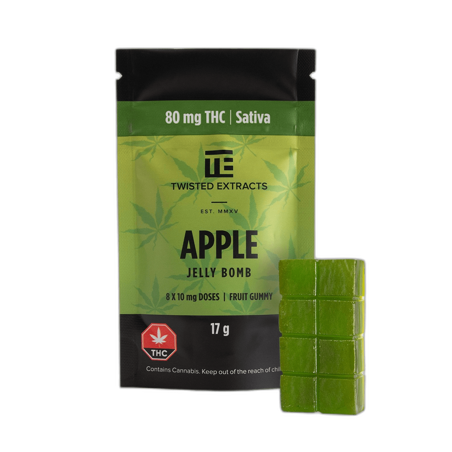 Twisted Extracts Jelly Bomb (80mg THC) — Apple