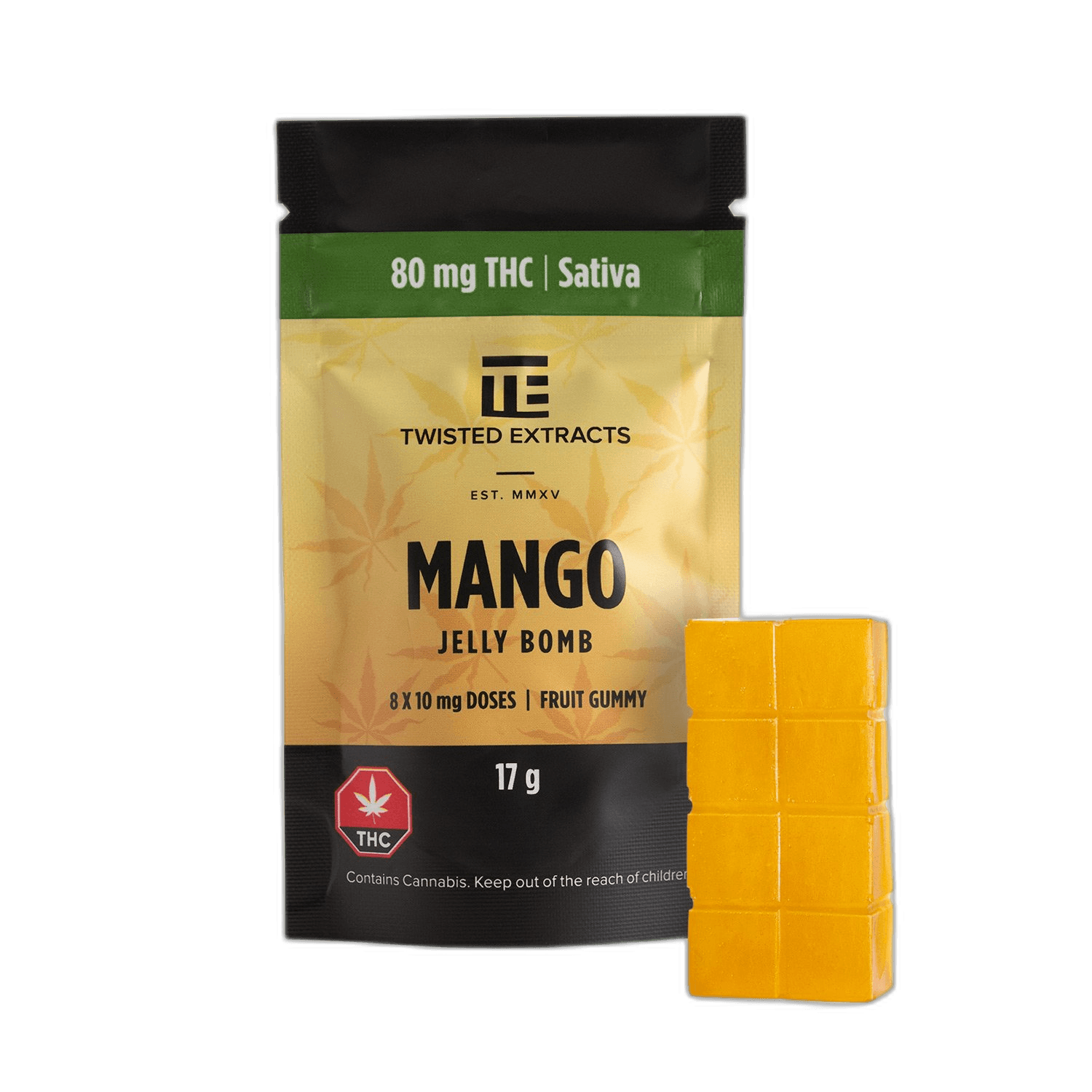 Twisted Extracts Jelly Bomb (80mg THC) — Mango