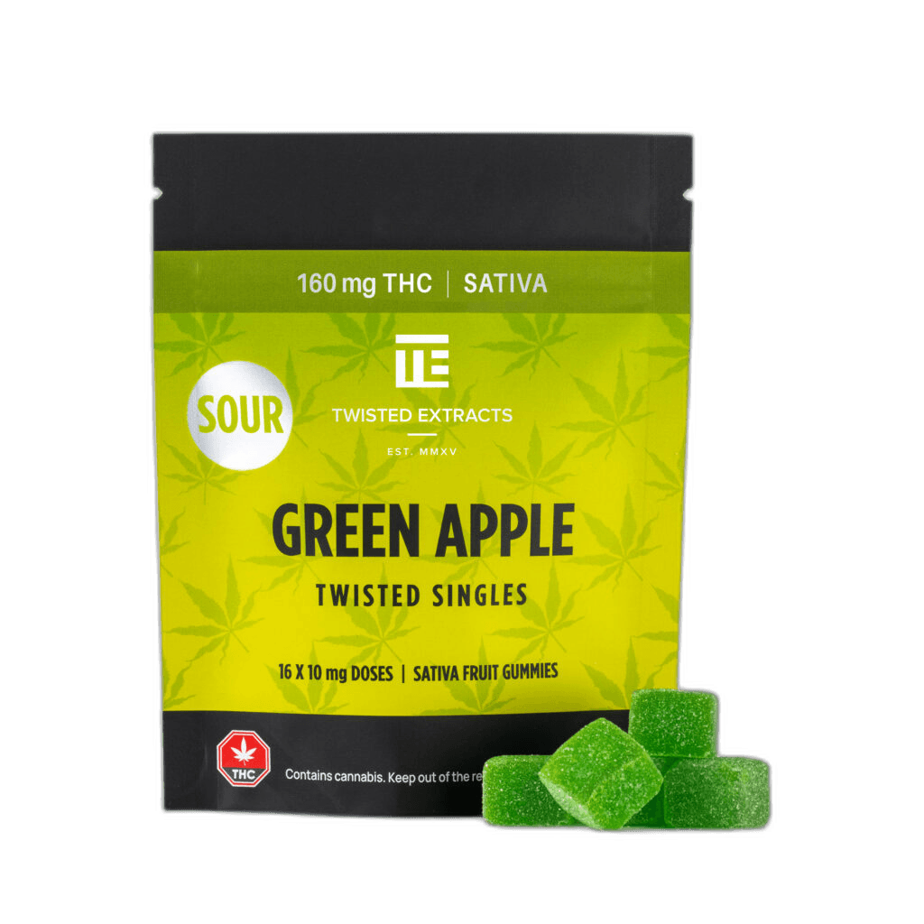 Twisted Extracts Twisted Singles (160mg THC) — Sour Green Apple