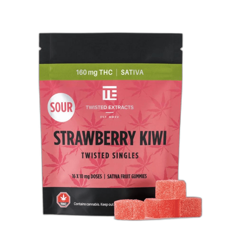 Twisted Extracts Twisted Singles (160mg THC) — Sour Strawberry Kiwi