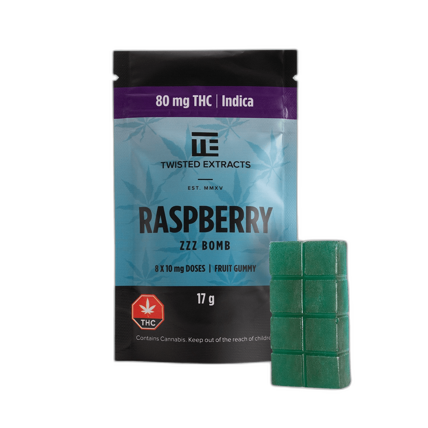 Twisted Extracts Zzz Bomb (80mg THC) — Blue Raspberry